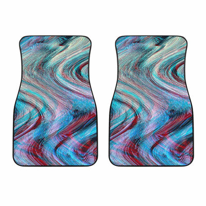 Smoke Psychedelic Trippy Print Front Car Floor Mats