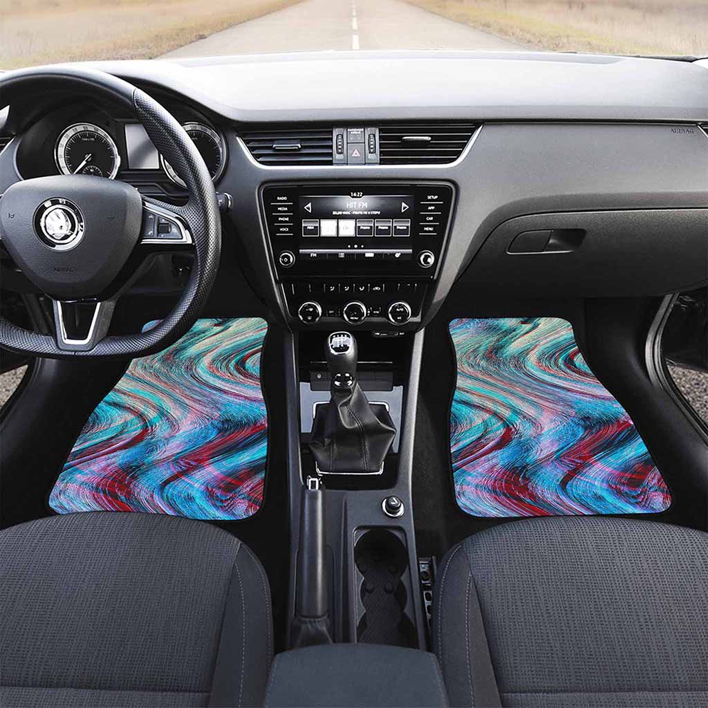 Smoke Psychedelic Trippy Print Front Car Floor Mats
