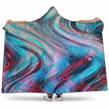 Smoke Psychedelic Trippy Print Hooded Blanket