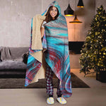 Smoke Psychedelic Trippy Print Hooded Blanket