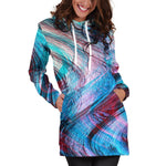 Smoke Psychedelic Trippy Print Hoodie Dress GearFrost