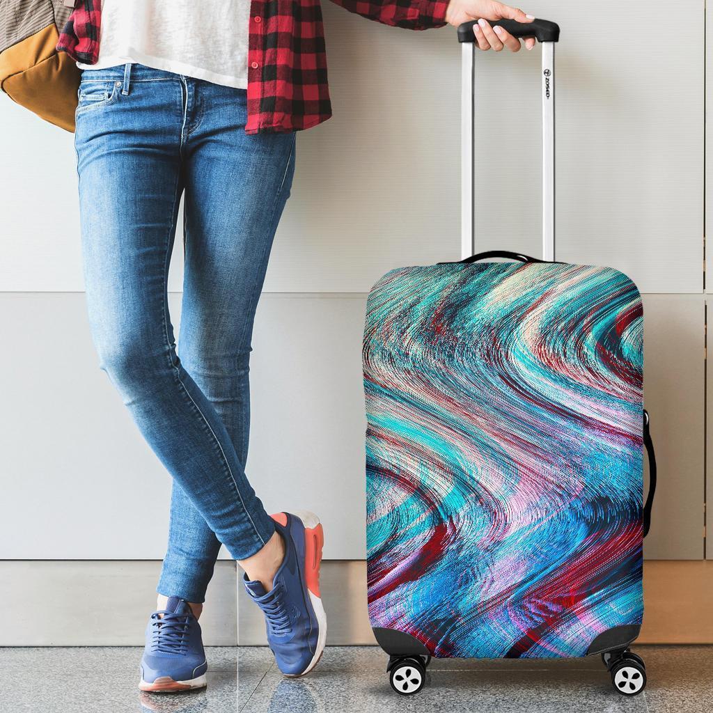 Smoke Psychedelic Trippy Print Luggage Cover GearFrost