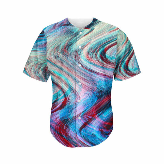 Smoke Psychedelic Trippy Print Men's Baseball Jersey