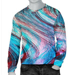 Smoke Psychedelic Trippy Print Men's Crewneck Sweatshirt GearFrost