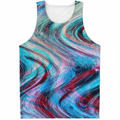 Smoke Psychedelic Trippy Print Men's Tank Top