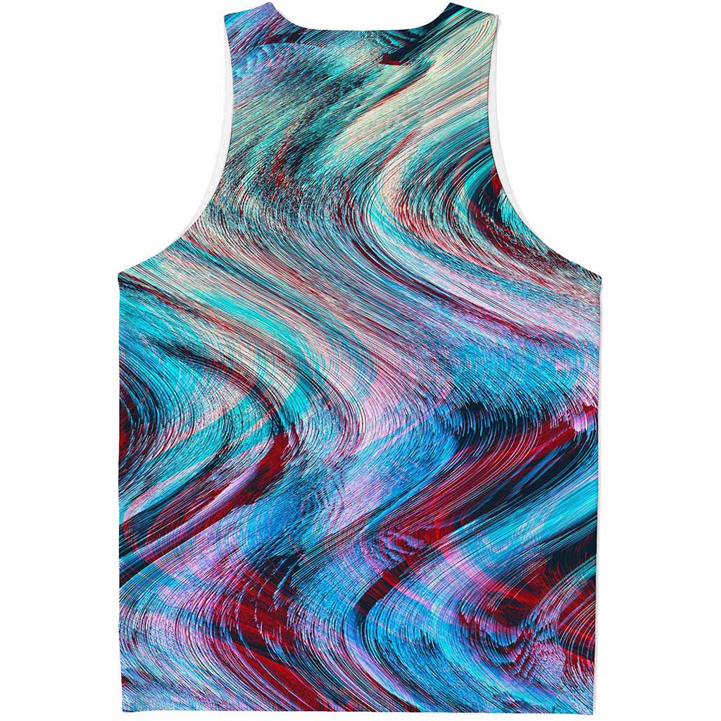 Smoke Psychedelic Trippy Print Men's Tank Top