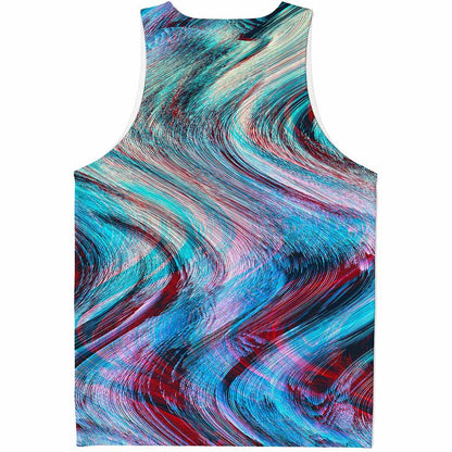 Smoke Psychedelic Trippy Print Men's Tank Top
