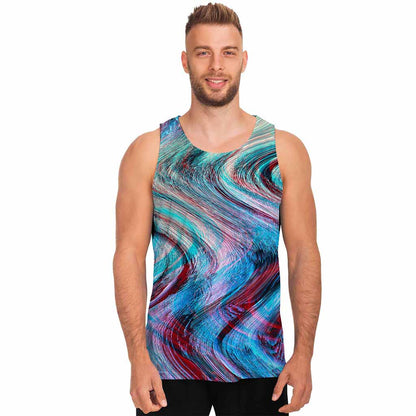 Smoke Psychedelic Trippy Print Men's Tank Top