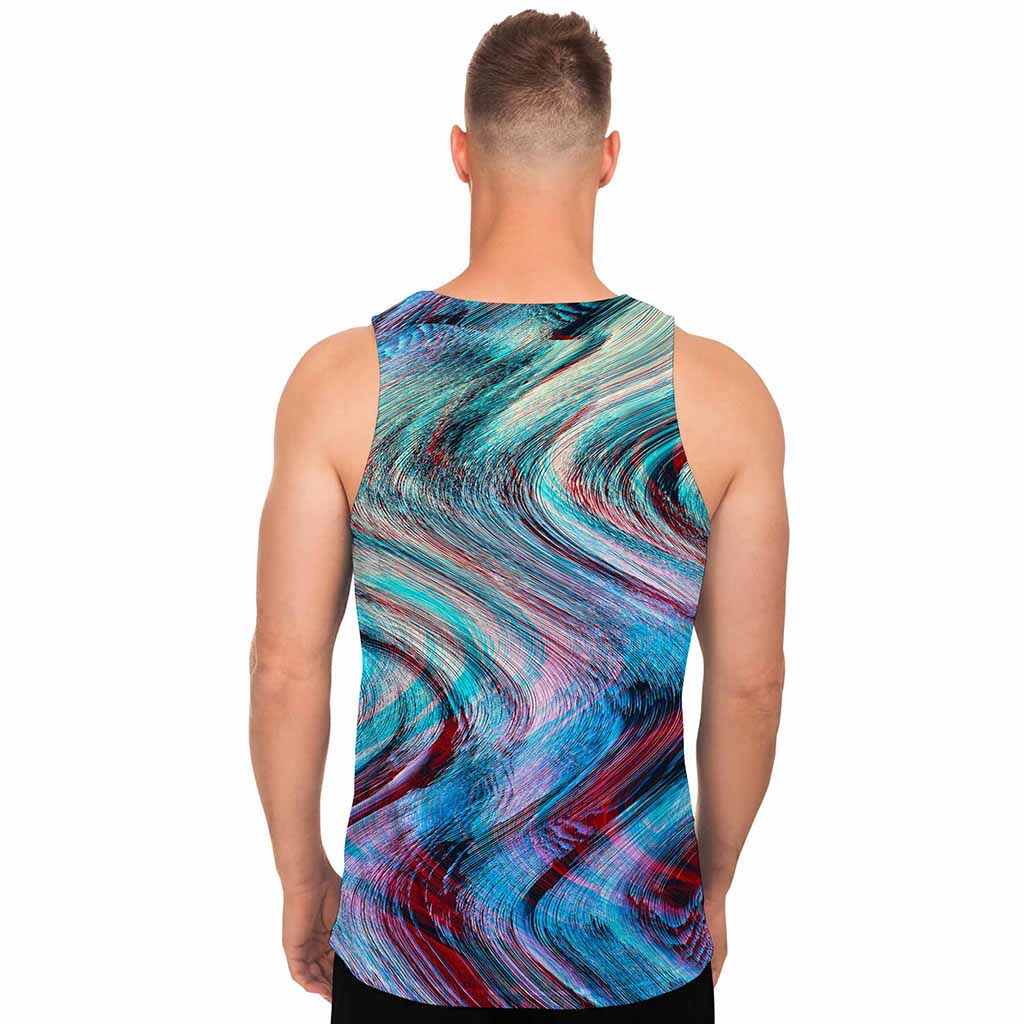 Smoke Psychedelic Trippy Print Men's Tank Top