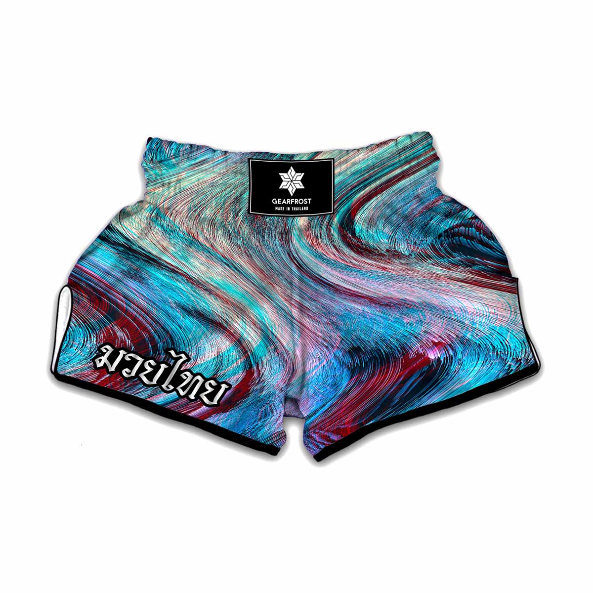 Smoke Psychedelic Trippy Print Muay Thai Boxing Shorts