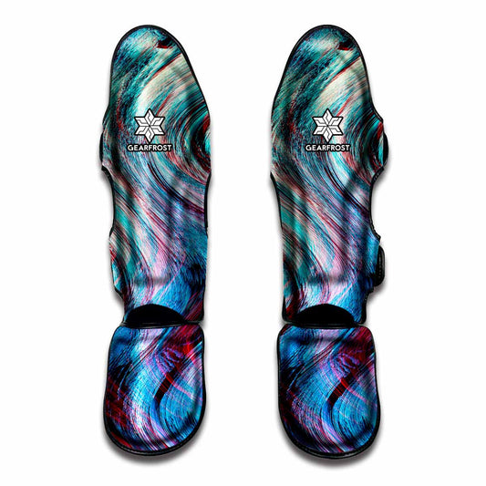 Smoke Psychedelic Trippy Print Muay Thai Shin Guard