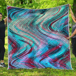 Smoke Psychedelic Trippy Print Quilt