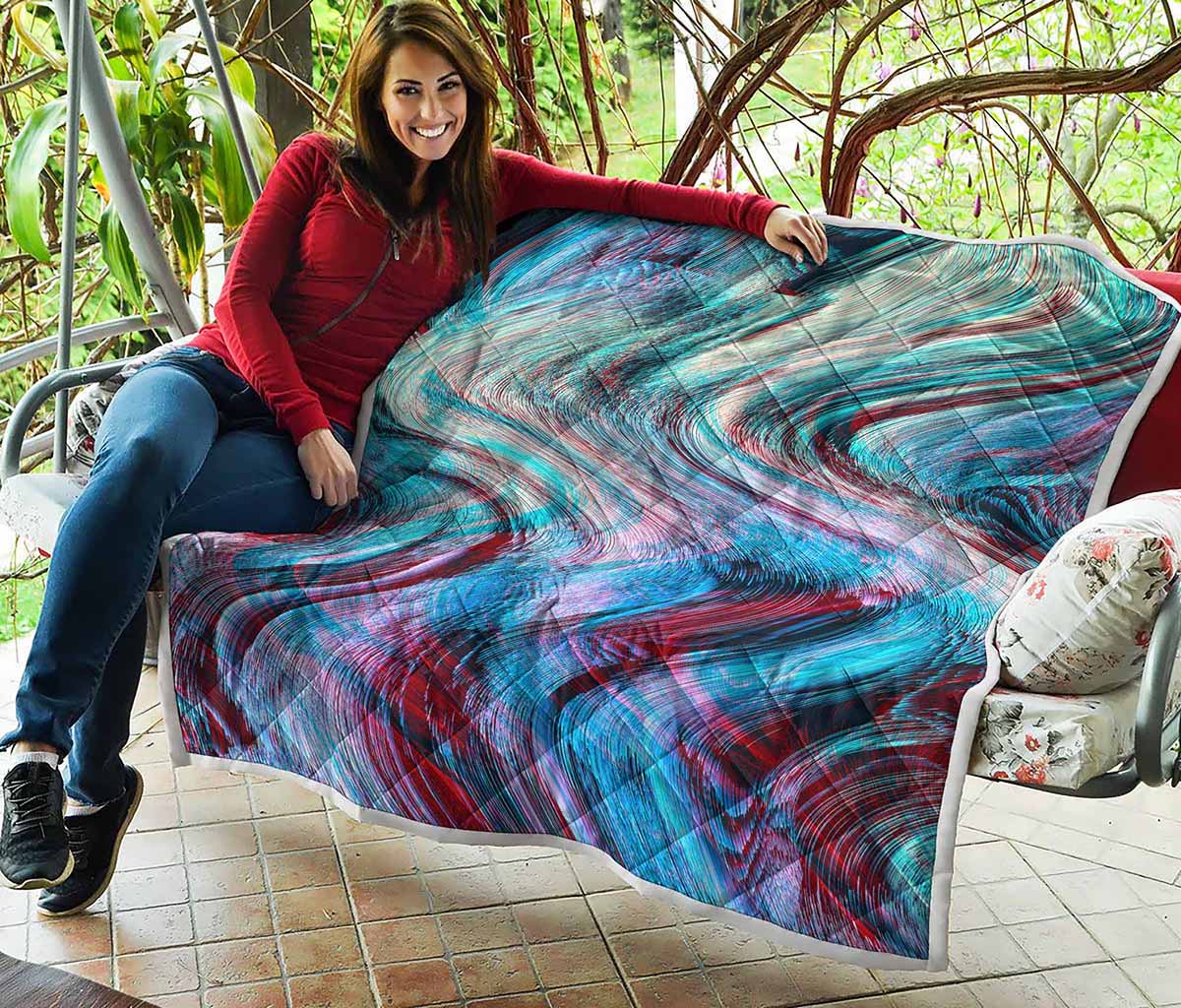 Smoke Psychedelic Trippy Print Quilt