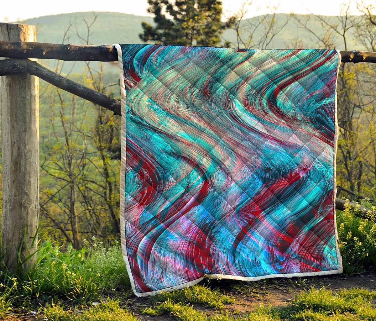 Smoke Psychedelic Trippy Print Quilt