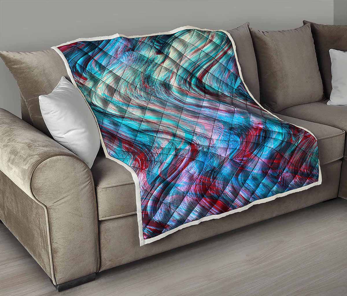 Smoke Psychedelic Trippy Print Quilt