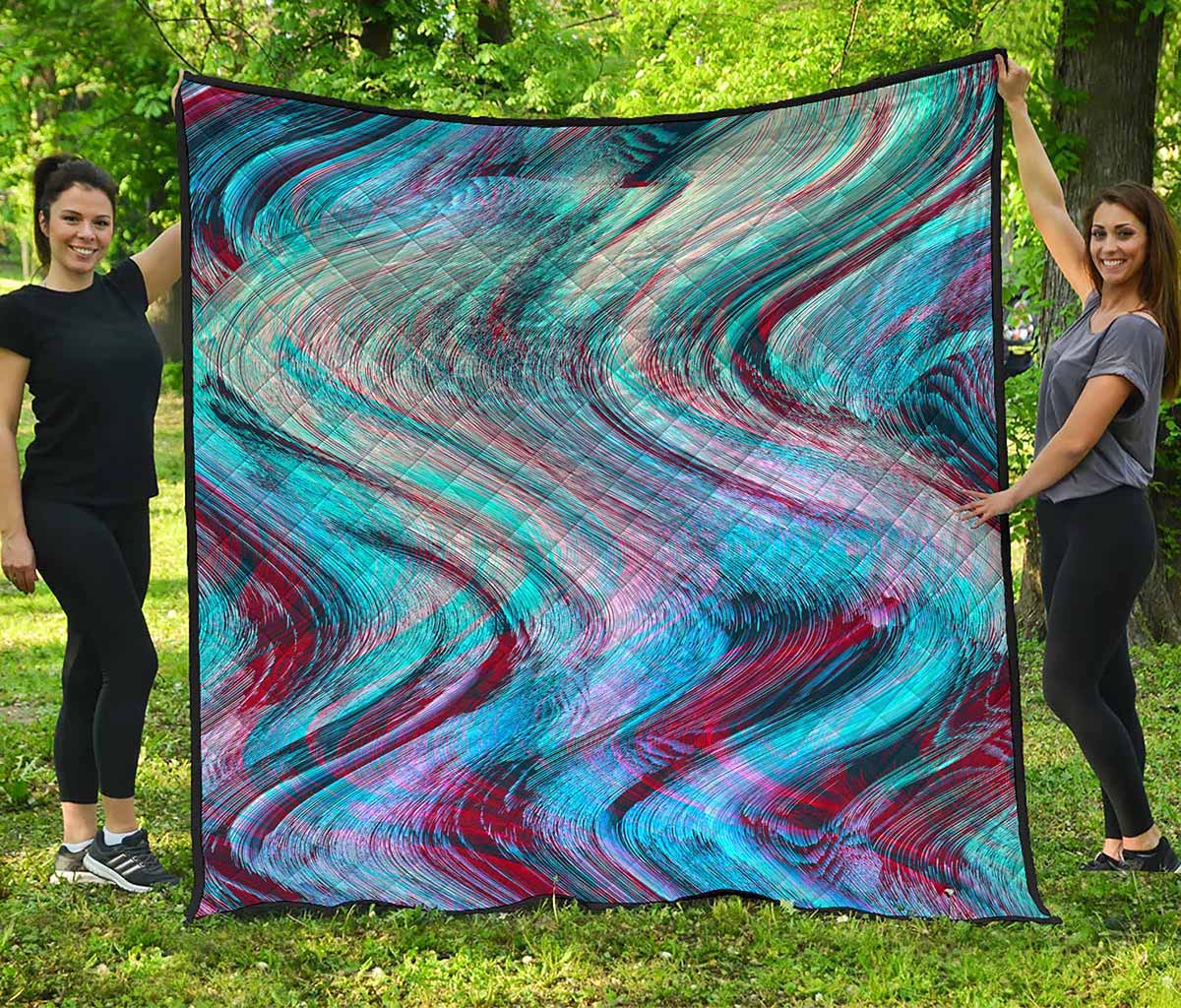 Smoke Psychedelic Trippy Print Quilt
