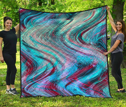 Smoke Psychedelic Trippy Print Quilt