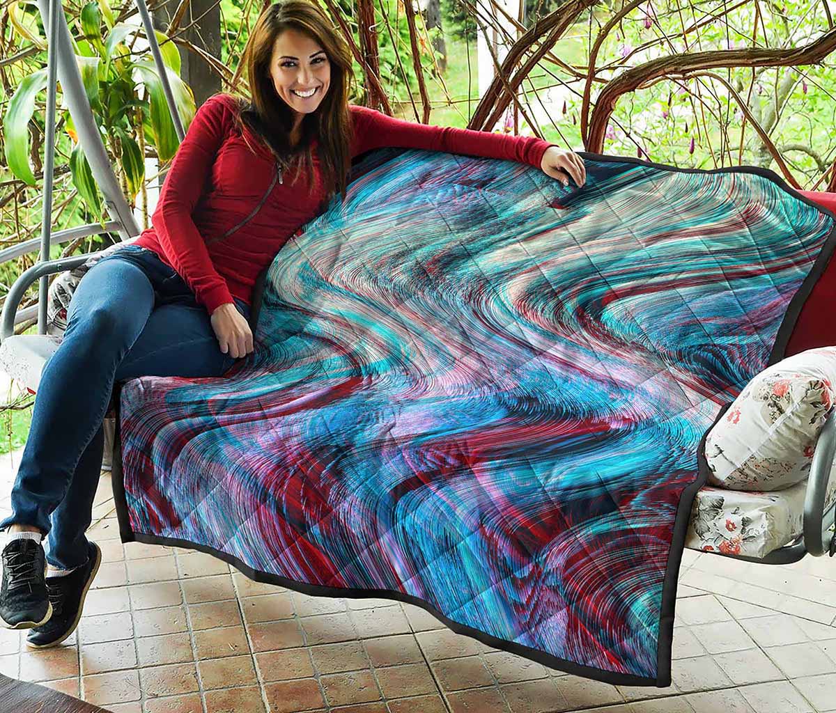 Smoke Psychedelic Trippy Print Quilt