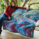 Smoke Psychedelic Trippy Print Quilt