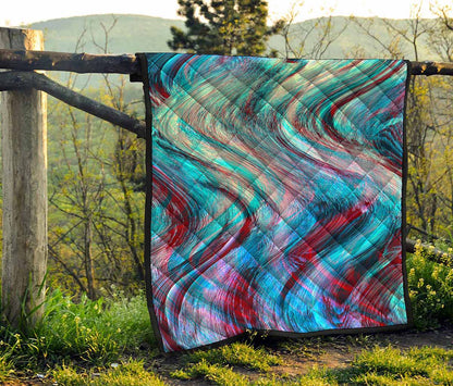 Smoke Psychedelic Trippy Print Quilt