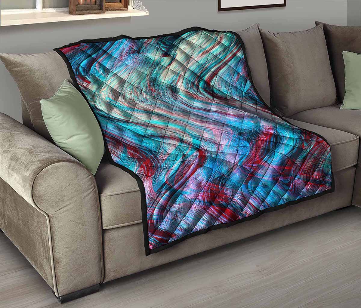 Smoke Psychedelic Trippy Print Quilt