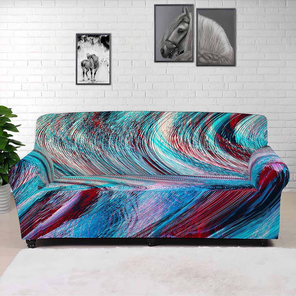 Smoke Psychedelic Trippy Print Sofa Cover