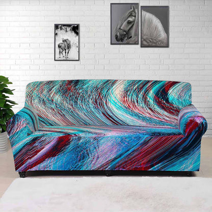 Smoke Psychedelic Trippy Print Sofa Cover