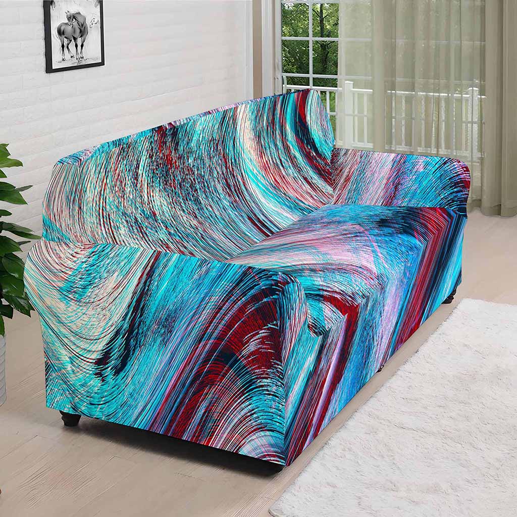 Smoke Psychedelic Trippy Print Sofa Cover