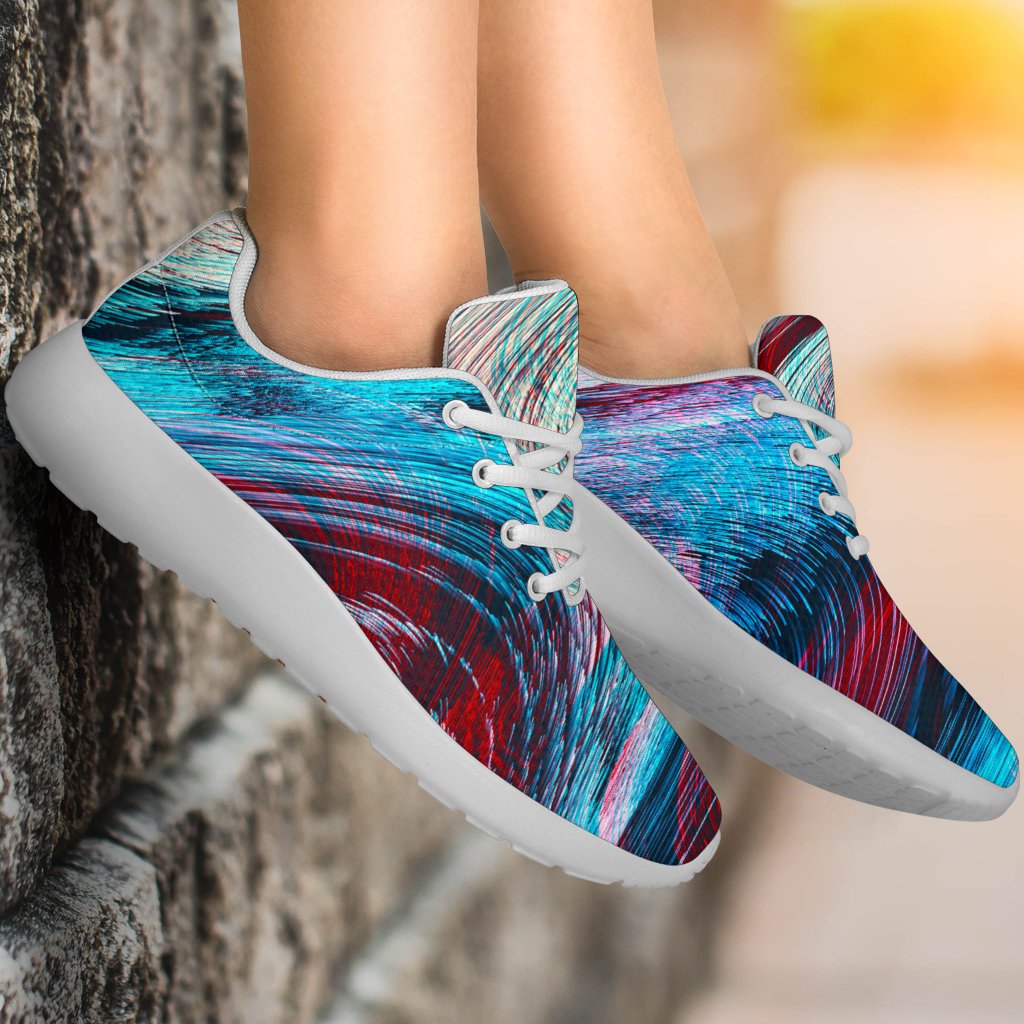 Smoke Psychedelic Trippy Print Sport Shoes GearFrost