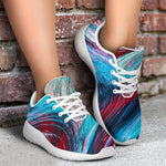 Smoke Psychedelic Trippy Print Sport Shoes GearFrost