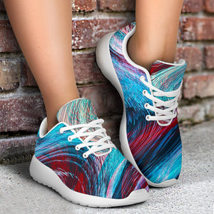 Smoke Psychedelic Trippy Print Sport Shoes GearFrost