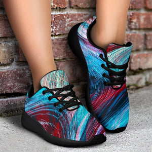 Smoke Psychedelic Trippy Print Sport Shoes GearFrost