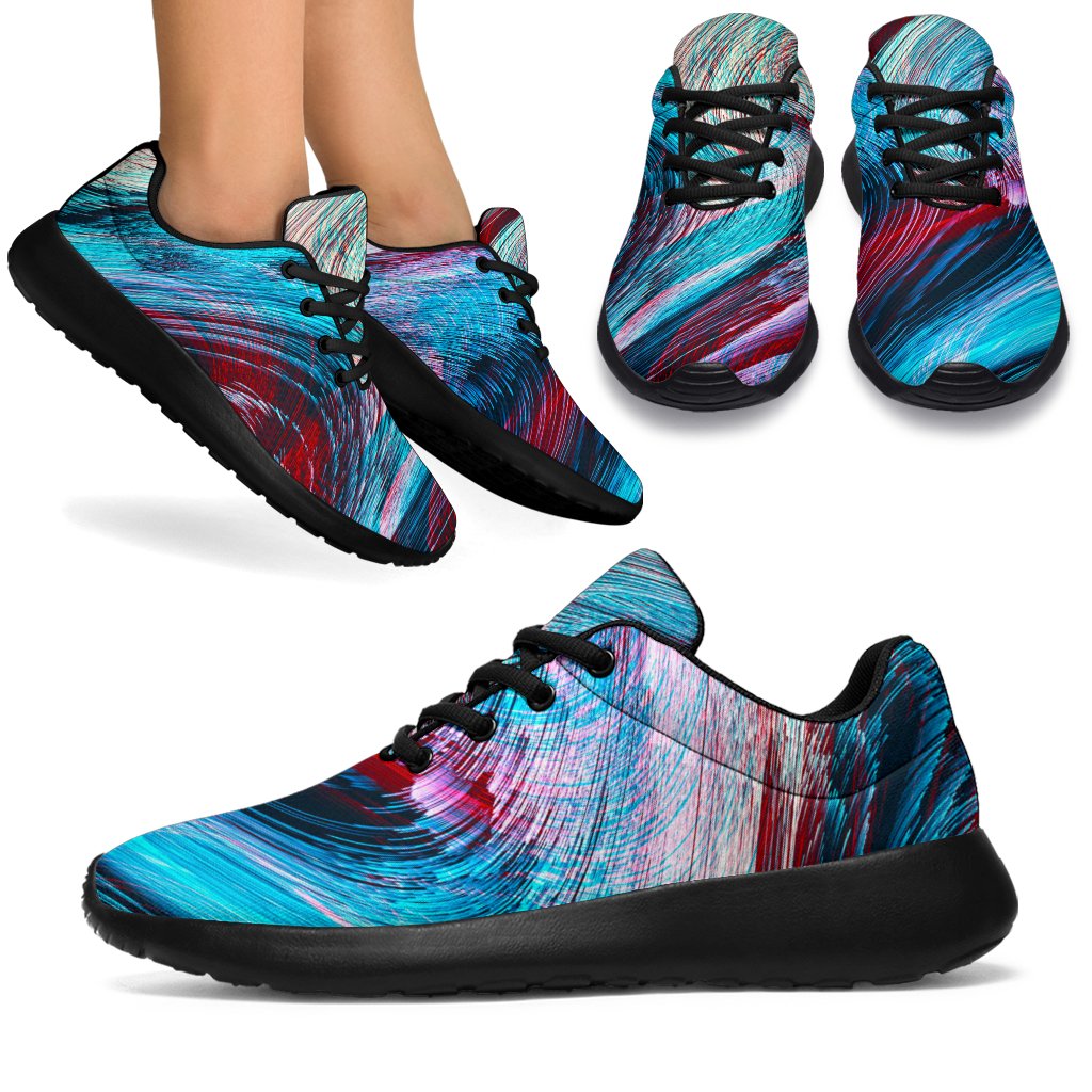 Smoke Psychedelic Trippy Print Sport Shoes GearFrost