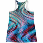 Smoke Psychedelic Trippy Print Women's Racerback Tank Top
