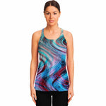 Smoke Psychedelic Trippy Print Women's Racerback Tank Top