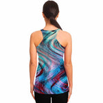 Smoke Psychedelic Trippy Print Women's Racerback Tank Top