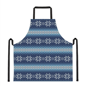 Snow Flower Knitted Pattern Print Apron