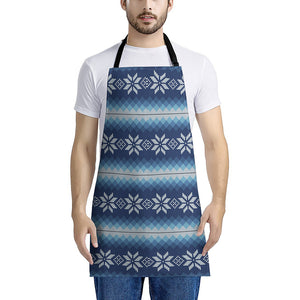 Snow Flower Knitted Pattern Print Apron