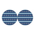 Snow Flower Knitted Pattern Print Car Coasters