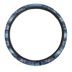 Snow Flower Knitted Pattern Print Car Steering Wheel Cover