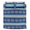 Snow Flower Knitted Pattern Print Duvet Cover Bedding Set