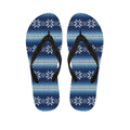 Snow Flower Knitted Pattern Print Flip Flops
