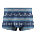 Snow Flower Knitted Pattern Print Men's Boxer Briefs