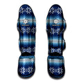 Snow Flower Knitted Pattern Print Muay Thai Shin Guards