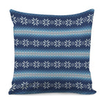 Snow Flower Knitted Pattern Print Pillow Cover