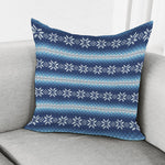 Snow Flower Knitted Pattern Print Pillow Cover