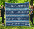 Snow Flower Knitted Pattern Print Quilt