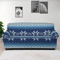 Snow Flower Knitted Pattern Print Sofa Cover