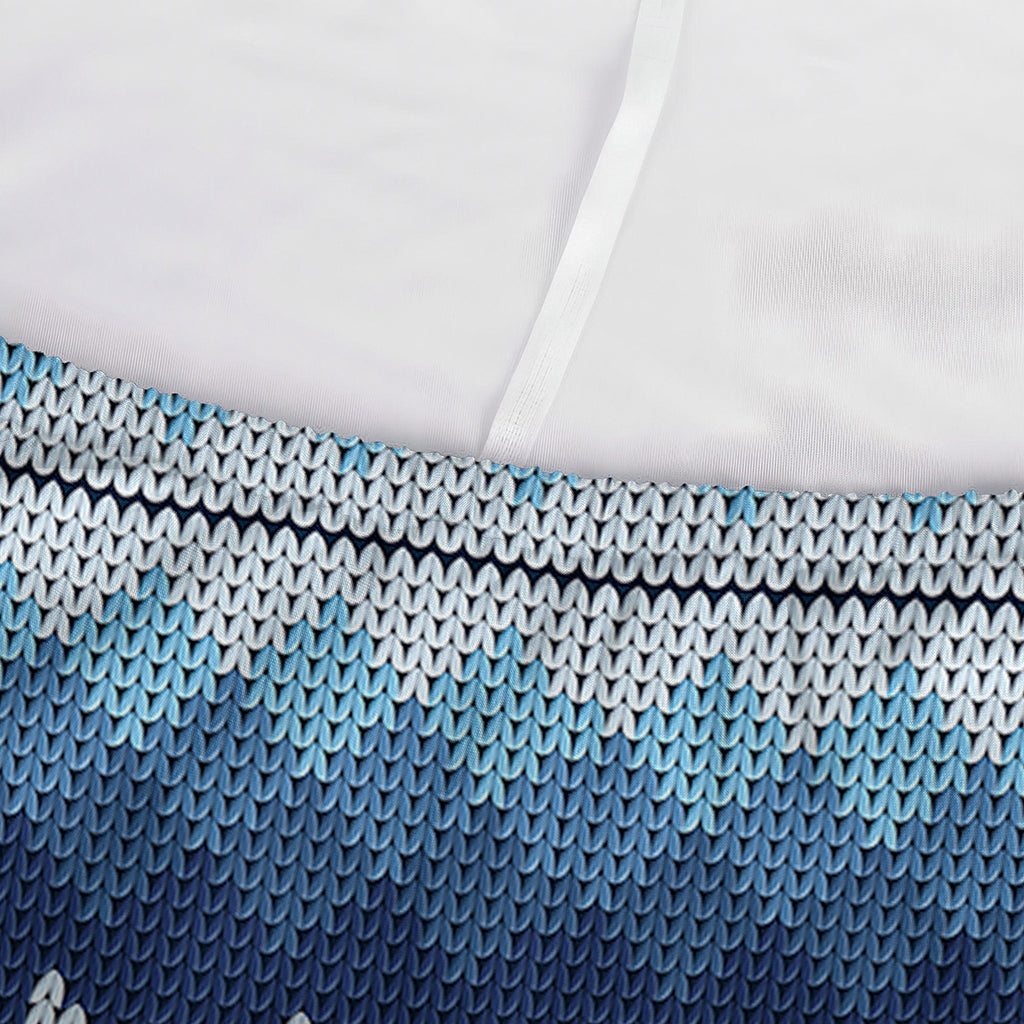 Snow Flower Knitted Pattern Print Sofa Cover