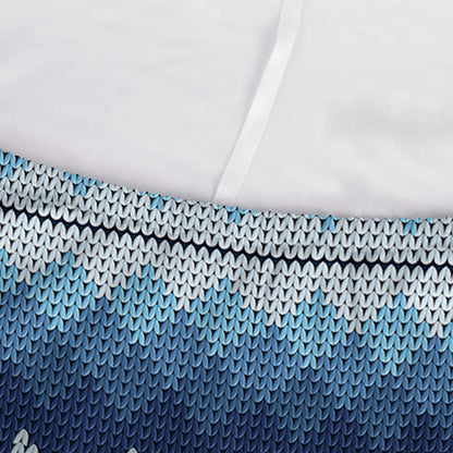 Snow Flower Knitted Pattern Print Sofa Cover